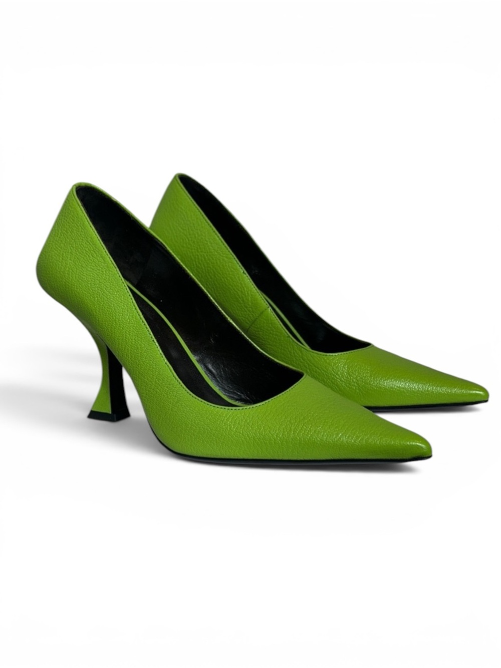 BY FAR Lime Green Pointed Heels
